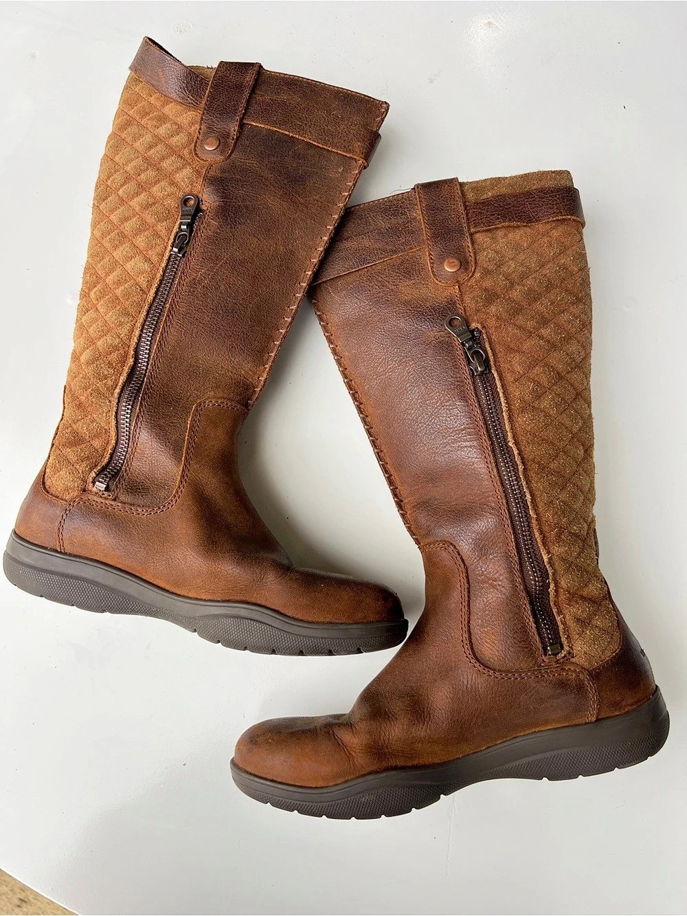 Columbia Lisa Waterproof Boot Brown & Tan Tall Boots Size 5